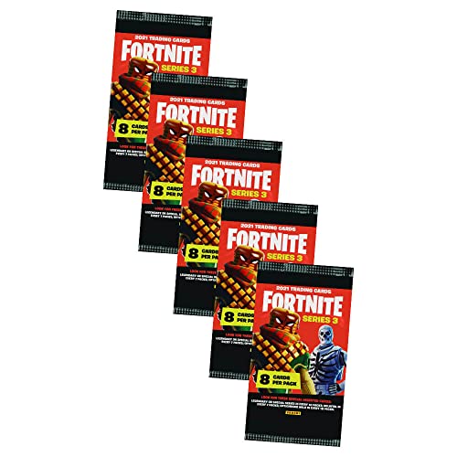 Panini Fortnite Karten Serie 3 Trading Cards - Sammelkarten (5 Booster) von Panini