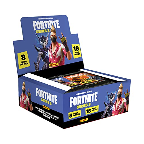 Panini Fortnite Series 3 Trading Cards - Hobby-Box mit 18 Flowpacks von Panini