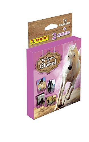 Panini France SA 004259KBF15 Un Amour Cheval de pochettes + 2 OFFERTES Eine Liebe zum Pferd – Blister mit 13 Taschen + 2 gratis von Panini