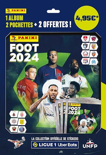 Panini Fußball 2024 Ligue 1 Uber Eats Album + 2 Hüllen + 2 Gratis 004623SPCFGD von Panini