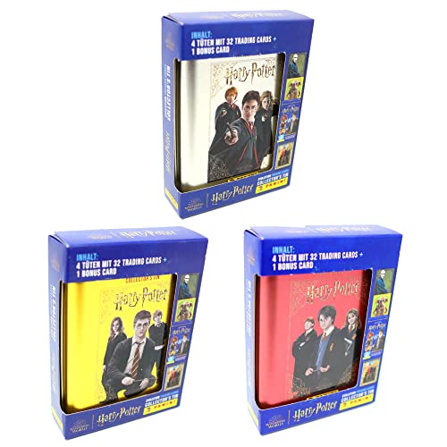 Panini Harry Potter Evolution Karten - Harry Potter Trading Cards Sammelkarten - 3 Tin Dosen von Panini