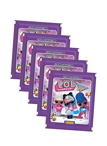 Panini LOL Surprise Fashion Fun - Sammelsticker Serie 3 - Sticker Set Auswahl (5 Tüten) von Panini