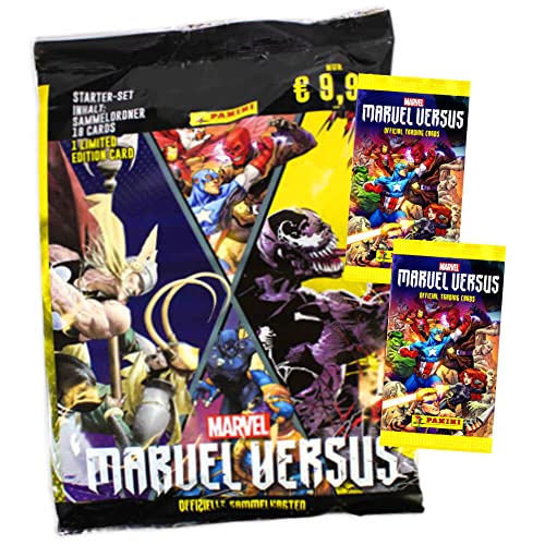 Panini Marvel Versus Karten - Trading Cards - Sammelkarten - 1 Starter + 2 Booster von Panini