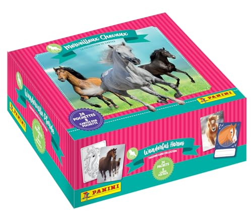 Panini Merveilleux Chevaux Trading Cards Box mit 24 Hüllen, 005011BOX24F Panini Merveilleux Chevaux Trading Cards Box mit 24 Hüllen, 005011BOX24F von Panini