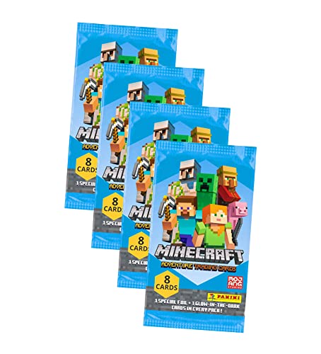 Panini Minecraft Trading Cards - Sammelkarten Adventure Serie 1 - Karten Auswahl (4 Booster) von Panini