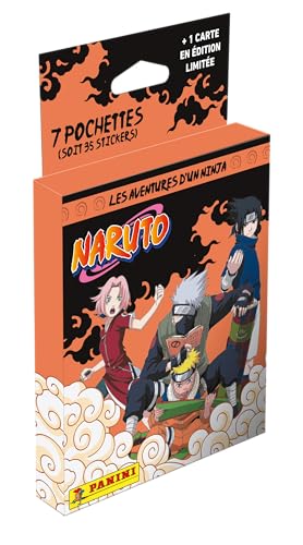 Panini Naruto Die Abenteuer eines Ninja Blister 7 Hüllen + 1 Karte Limited Edition, 005103KBF7 von Panini