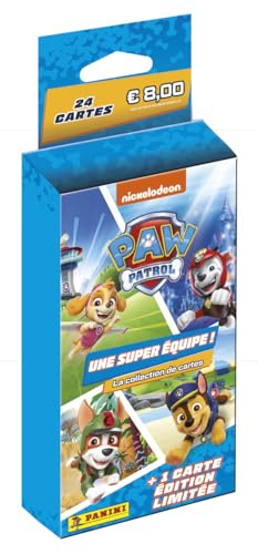 Panini 005016KBF4 LA PAT'PATROUILLE Trading Cards 2-EIN SUPER Team Blisterpackung mit 4 Hüllen + 1 Limitierte Editionskarte von Panini