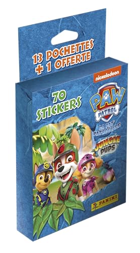 Panini Paw Patrol Mission Jungle, Blisterverpackung, 13 Hüllen + 1 gratis dazu, 004850KBF14 von Panini