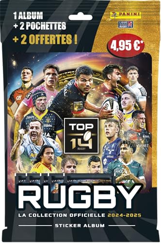 Panini Rugby Top 14 2024-2025 Album + 2 Hüllen + 2 Gratis 004872SPCFGD von Panini