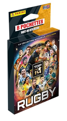 Panini Rugby Top 14 2024-2025 Blister mit 8 Hüllen, 004872KBF8 von Panini