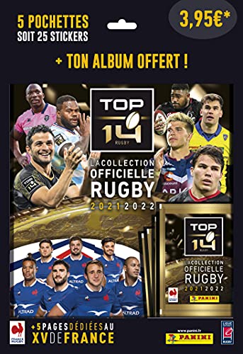 Panini Rugby Top 14 Starter-Set mit 5 Hüllen, 004193SPCFGD von Panini