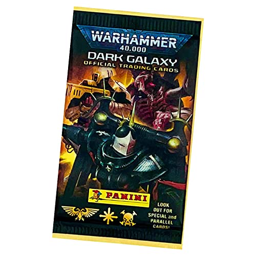 Panini Warhammer 40.000 Dark Galaxy Karten - Sammelkarten Trading Cards (2023) - 1 Booster im Bundle mit 10 STRONCARD Hüllen von Panini