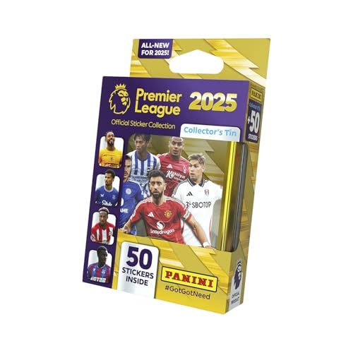 Premier League 2025 Offizielle Aufkleber-Kollektion – Taschendose von Panini