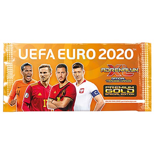 Sammelkarten Panini UEFA EURO 2020 Adrenalyn XL TC, Premium Gold Booster, Premium Tüte inklusive LE Online Card und 3 LE Cards (Fanián Ruiz, Marco Reus, Virgil van Dijk) von Panini