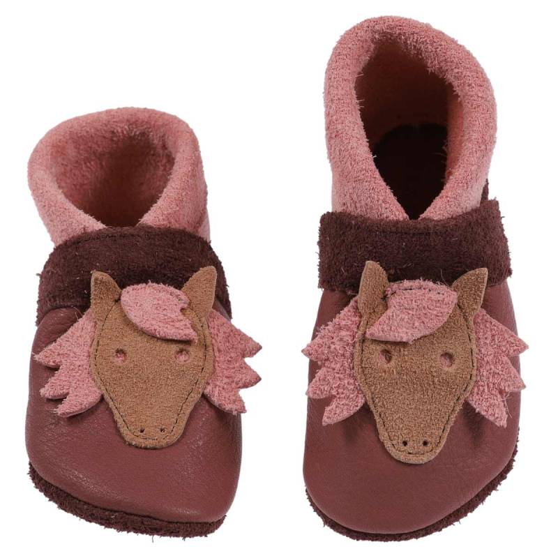 Pantolinos - Krabbelschuhe Leder Pferd rosa 18-19 von Pantolinos