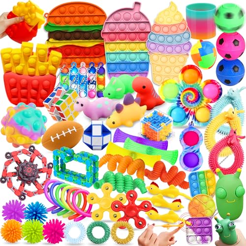 Paochocky Chennyfun Fidget Toys Set-59PCS Anti Stress Toys, Angst Relief Finger Toys, Stress-Angst Relief Spielzeug für Kinder und Erwachsene, Anti Stress Spielzeug Set für Kinder Geburtstagsfeier von Paochocky