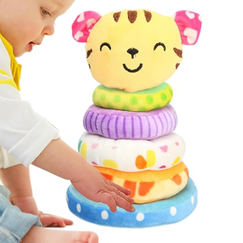 Paodduk Plüsch-Stapelspielzeug für Babys,Stapelspielzeug - Weichtier-Stapler | Frühe Entwicklung, sensorisches Spielzeug, Plüsch-Stofftier, Stapelspielzeug, Hand-Auge-Koordination, für Mädchen im von Paodduk