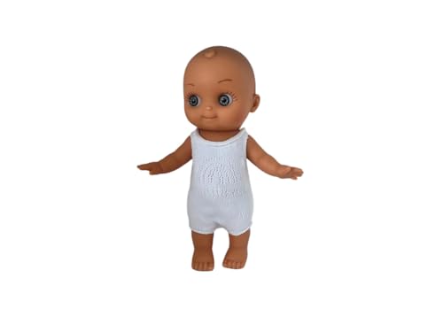 Paola Reina Mini-Puppe, weiße Pyjamama-graue Augen, 28 cm, Mehrfarbig (1) von Paola Reina