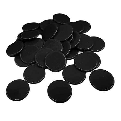 100 Stück Pokerchips Münzen Einfarbig Casino Versorgung Familie Spiele Accs schwarz, 19 x 2mm 100 Stück von Paowsietiviity