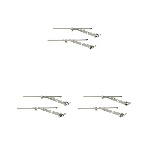 Paowsietiviity 3 Satz 1 Paar Metall Windschutzscheibe Scheibenwischer für TRX4 TRX6 90046 RC Crawler, Silber von Paowsietiviity