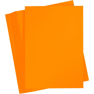 Karton, farbig, Orange, A4, 210x297 mm, 180 g, 100 Bl./ 1 Pck von Paper Concept