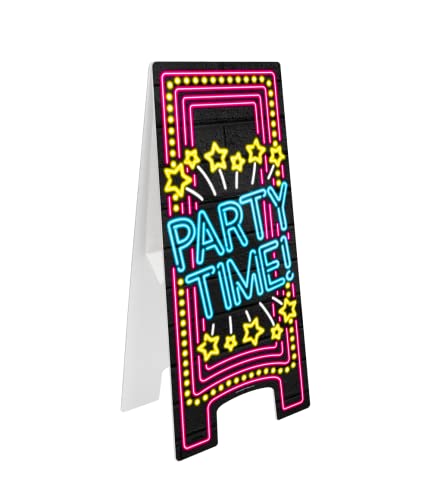 PD-Party 7012816 Neon Warning Zeichen, Multi-Color von PD-Party