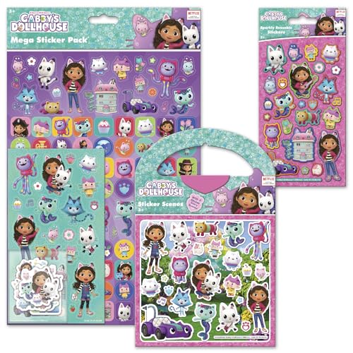 Paper Projects 01.70.24.101 Netflix Gabby's Dollhouse Riesige Aufkleber Pack | Big Bundle für Scrapbooking und Dekoration | Wiederverwendbar auf nicht porösen Oberflächen, Rosa von Paper Projects