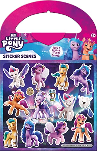 My Little Pony Aufkleber-Szenen-Aktivitätsset, enthält 6 Szenen und 50+ Aufkleber, offizielles Lizenzprodukt, Mädchen, ab 3 Jahren, ideal für Geburtstagsgeschenke, Partytüten, Kunst und Handwerk, von Paper Projects