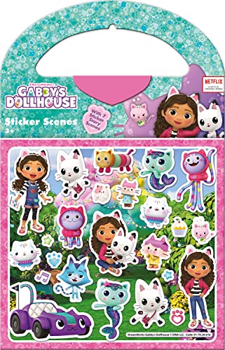 Paper Projects 01.70.29.016 Gabby's Dollhouse Sticker Activity Set | Enthält 6 Szenen und rund 50 Aufkleber, 23.5cm x 15cm von Paper Projects