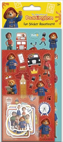 Paper Projects 01.70.31.024 Bear The Adventures of Paddington Sticker-Set, Sortiert, inkl. 3 Arten von Aufklebern, perfekt für Dekoration und Scrapbooking, Mehrfarbig, 24.5cm x 11cm von Paper Projects