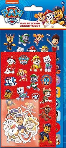 Paper Projects Paw Patrol sortiertes Aufkleber-Set, enthält 3 Arten von Aufklebern, perfekt für Dekoration und Scrapbooking, blau/rot, 24,5 cm x 11 cm von Paper Projects