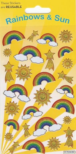 Regenbogen und Sun Fun Foiled Re-Aufkleber Nutzbare 01.70.04.004 von Paper Projects