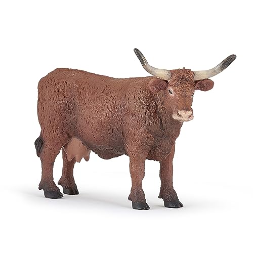 Papo 51042 LA Vie A LA Ferme Kuh, Vache salers Figur, Mehrfarbig von Papo