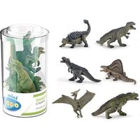 PAPO 33019 Mini PLUS Dinosaurier Set 2 (Kunststoffbehälter, 6 Stück) von Papo