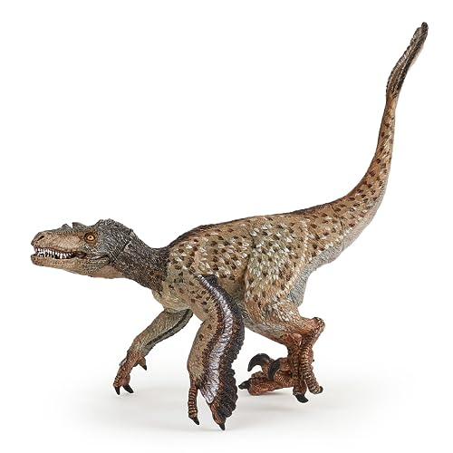 PAPO -Handbemalt - Figuren -Die Dinosaurier-Velociraptor mit Federn-55086-Sammelbar-Für Kinder - Geeignet für Jungen und Mädchen - Ab 3 Jahren von Papo