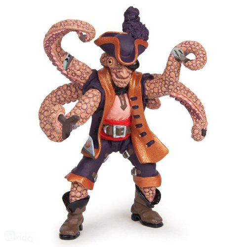 PAPO 39464 Octopus mutierter Pirat (-) Tiere Figur, Krakenmutant, Spielfigur, Mehrfarben von Papo