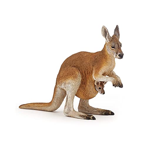 Papo - Figurine animaux - Kangourou Avec Bébé 50188, Kinderspielzeug, 10 cm, Zärtliche Momente in der Natur, Lernen über das Leben der Tiere und Familie ab 3 Jahren von Papo