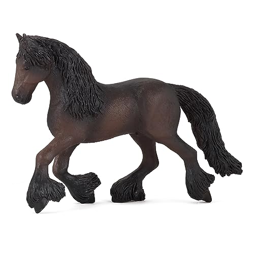 Papo -Handbemalt - Figuren -Pferd, Fohlen und Ponys -Frieser Pferd-51067-Sammelbar-Für Kinder - Geeignet für Jungen und Mädchen - Ab 3 Jahren von Papo