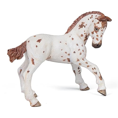 Papo 51510 Pferde, FOHLEN UND PONYS Appaloosa braun, Mehrfarben, 9,7 x 5,3 x 7,7 cm. von Papo