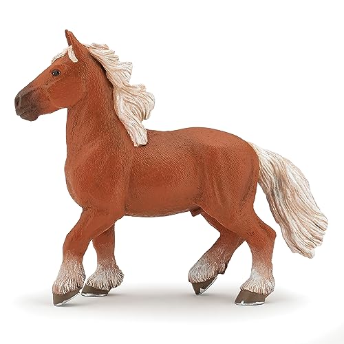 Papo -Handbemalt - Figuren -Pferd, Fohlen und Ponys -Comtois pferd-51555-Sammelbar-Für Kinder - Geeignet für Jungen und Mädchen - Ab 3 Jahren von Papo