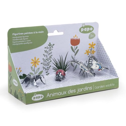 PAPO Set mit 3 Figuren – Insektenbox – Schmetterling, Spinne und Marienkäfer von Papo