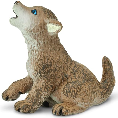 Safari Ltd. Wolf Pup Figur – Detaillierte 4,7 cm große Kunststoff-Modellfigur – lustiges Spielzeug für Jungen, Mädchen und Kinder ab 1 Jahren von Safari Ltd.