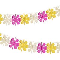 Papiergirlande Flowers, 3m, Blumen-Girlande aus Papier für Partydeko von Papstar