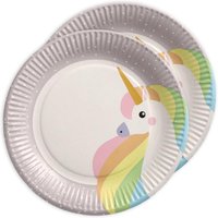 Partyteller Einhorn im 10er Pack, Ø 23cm von Papstar