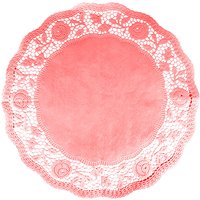 Tortenspitzen in rosa, 6 Stück, Ø 35cm von Papstar