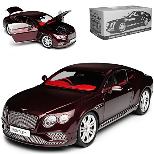 Paragon Bentley Continental GT Coupe Rechtslenker Burgund Rot 2. Generation 2011-2018 1/18 Modell Auto von Paragon