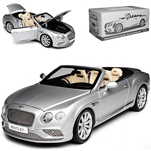 Paragon Bentley Continental GTC Cabrio Rechtslenker Frost Silber 2. Generation Ab 2011 1/18 Modell Auto von Paragon