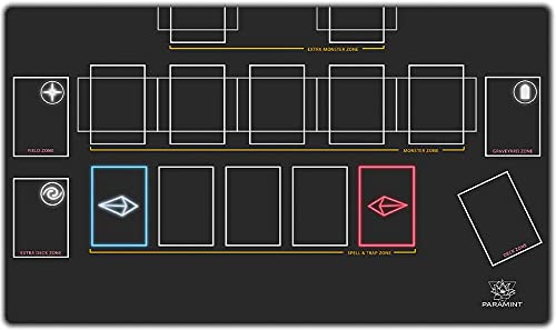 Paramint Basic, EIN Spieler (Genähte Kanten) - Yugioh Spielmatte - Kompatibel mit Yu-Gi-Oh, TCG - Master Rule Duel Field Zones, Groß 1-Spieler Kartenspielmatte - Spielmatten mit originellen Designs von Paramint