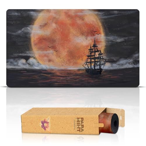 Paramint Blood Moon Flying Dutchman (Genähte Kanten) - MTG Spielmatte - Kompatibel mit Magic: The Gathering Spielmatten - Spielen Sie MTG, YuGiOh, TCG - Spielmatten mit originellen Designs von Paramint