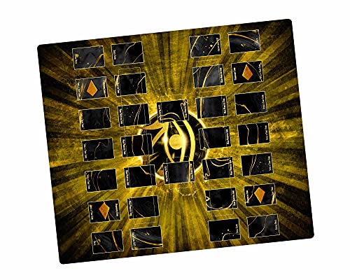 Paramint Eye of Horus, Black - Yugioh Spielmatte von Mad Hand - Kompatibel mit Yu-Gi-Oh, TCG - Zwei Spieler Master Rule Duel Field Zones, Groß 2-Spieler Kartenspielmatte - originellen Designs von Paramint